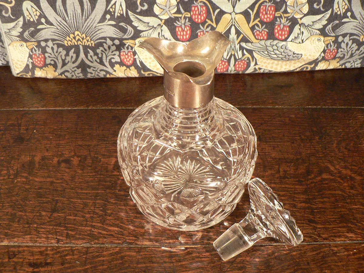 Sterling silver and crystal decanter, Erskine Antiques