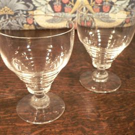 Stuart crystal wine goblets