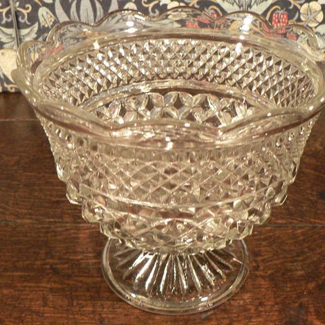 Lovely pressed glass footed bowl