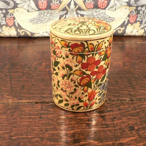 Vintage Papier Mâché cylindrical box