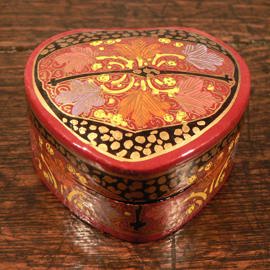 Papier Mâché heart shaped box