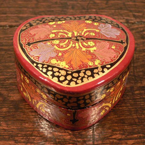 Vintage Papier Mâché heart shaped box