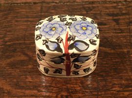 Papier Mâché white floral box