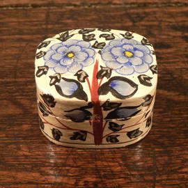 Papier Mâché white floral box