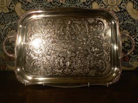 Silver plated two handled serving tray Viners